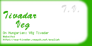 tivadar veg business card