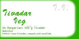 tivadar veg business card